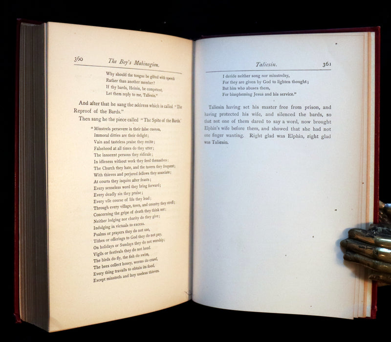 1884 Rare Book - Knightly Legends of Wales or the Boy's Mabinogion - early Welsh legends of King Arthur.