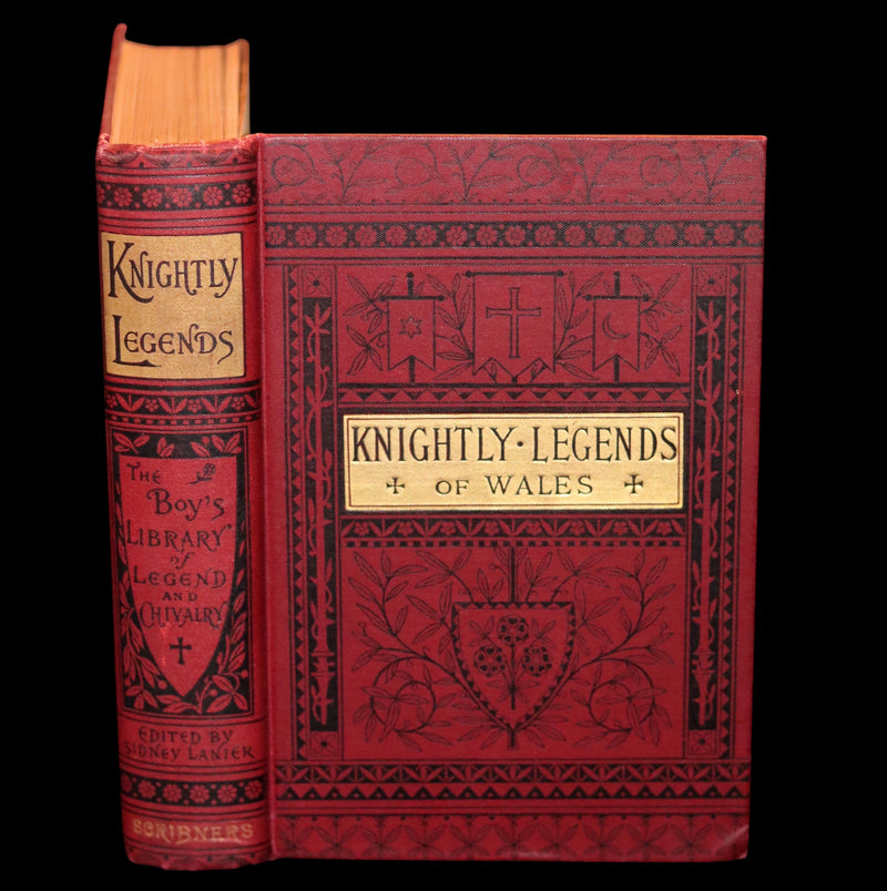 1884 Rare Book - Knightly Legends of Wales or the Boy's Mabinogion - early Welsh legends of King Arthur.