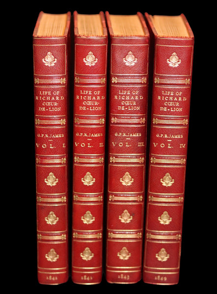 1841 Rare book set bound by Morrell ~ A History of the Life of RICHARD COEUR-DE-LION King of England.