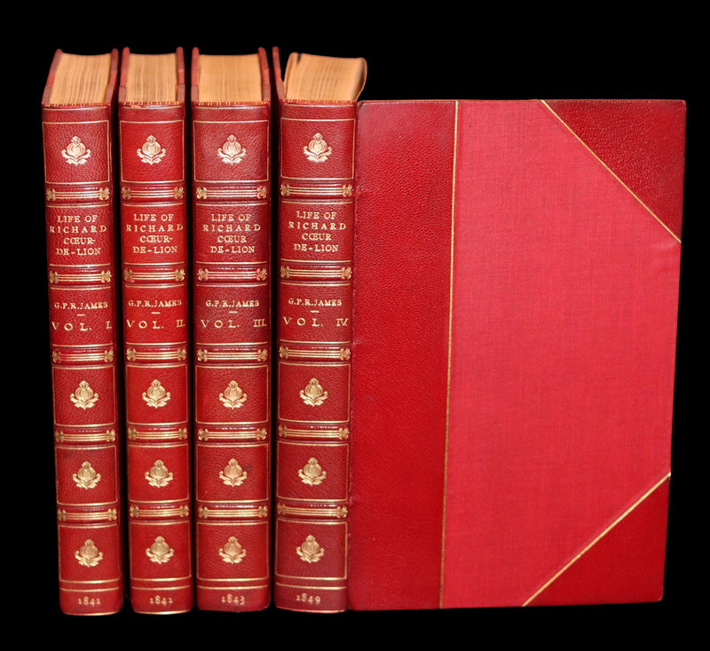 1841 Rare book set bound by Morrell ~ A History of the Life of RICHARD COEUR-DE-LION King of England.