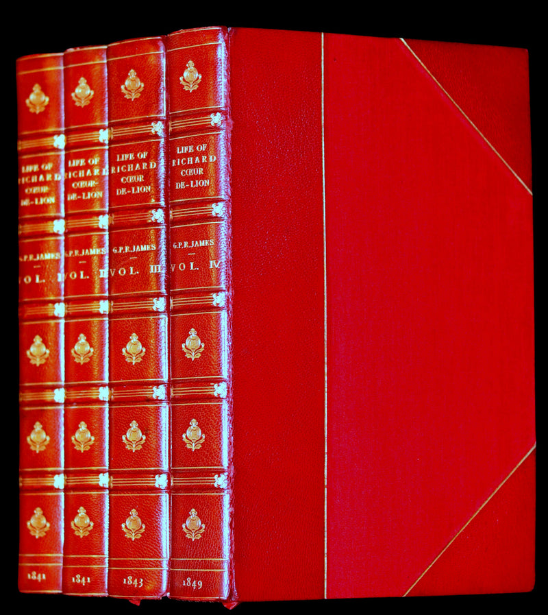 1841 Rare book set bound by Morrell ~ A History of the Life of RICHARD COEUR-DE-LION King of England.