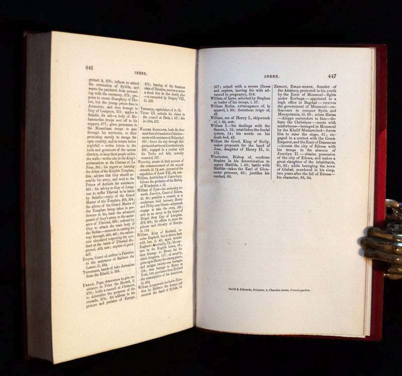 1841 Rare book set bound by Morrell ~ A History of the Life of RICHARD COEUR-DE-LION King of England.