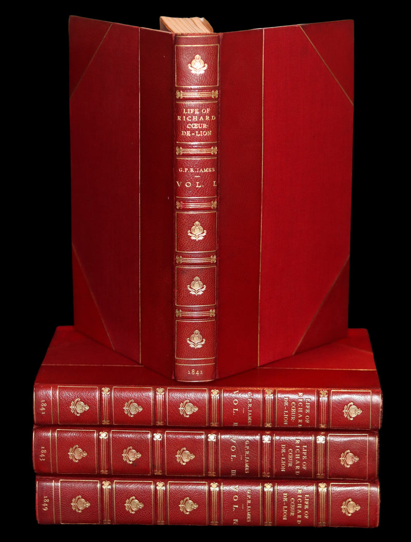 1841 Rare book set bound by Morrell ~ A History of the Life of RICHARD COEUR-DE-LION King of England.