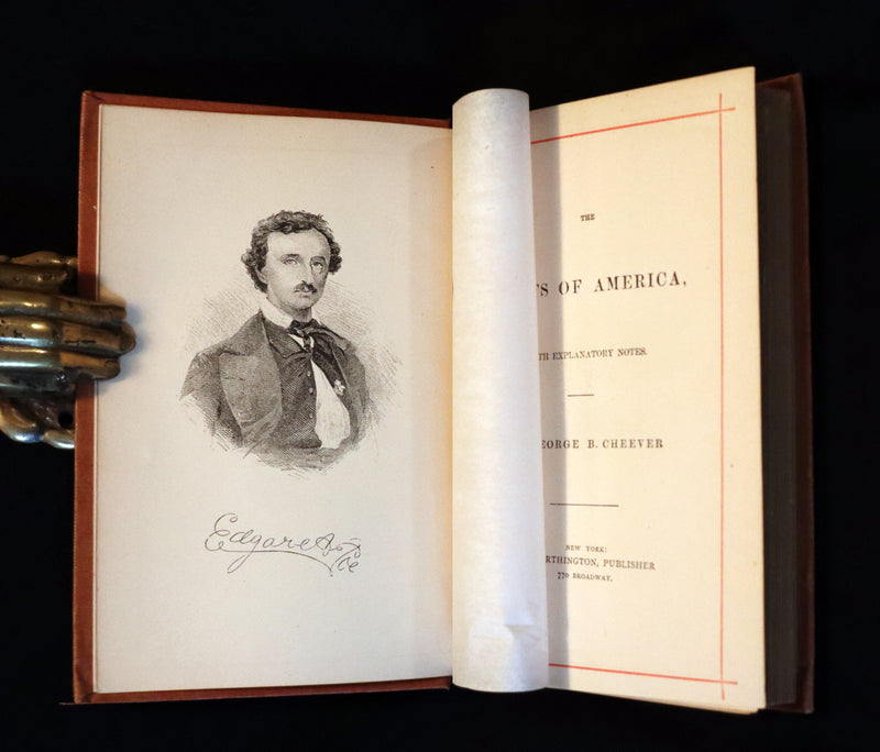 1880 Scarce Victorian Book - The POETS of AMERICA With Explanatory Notes by George B. Cheever.