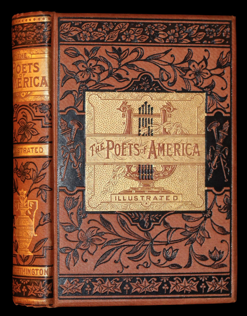 1880 Scarce Victorian Book - The POETS of AMERICA With Explanatory Notes by George B. Cheever.