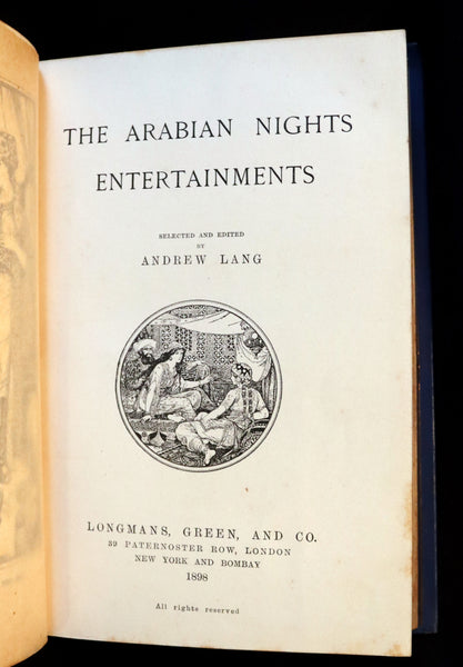 1898 Rare First Edition - THE ARABIAN NIGHTS by Andrew Lang. Illustrated.