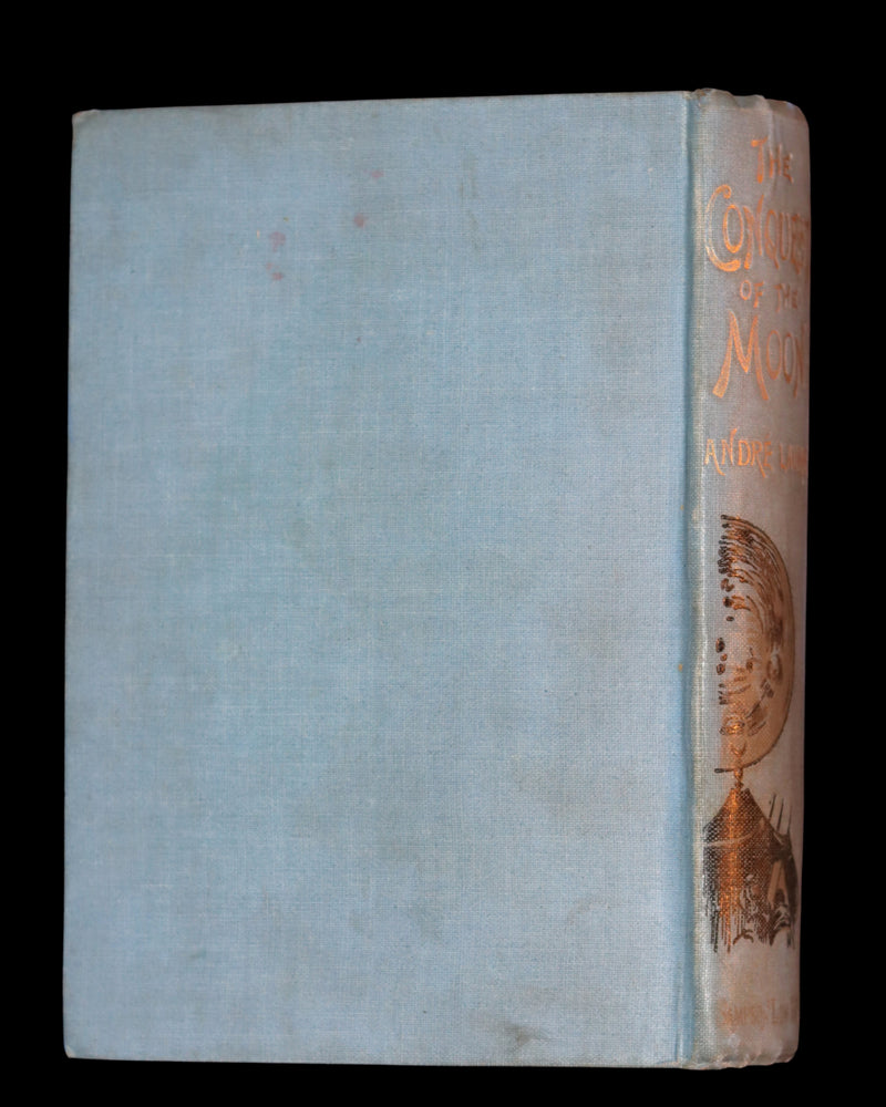 1894 Rare Book - The CONQUEST of the MOON by Andre Laurie, Jules Verne's collaborator.