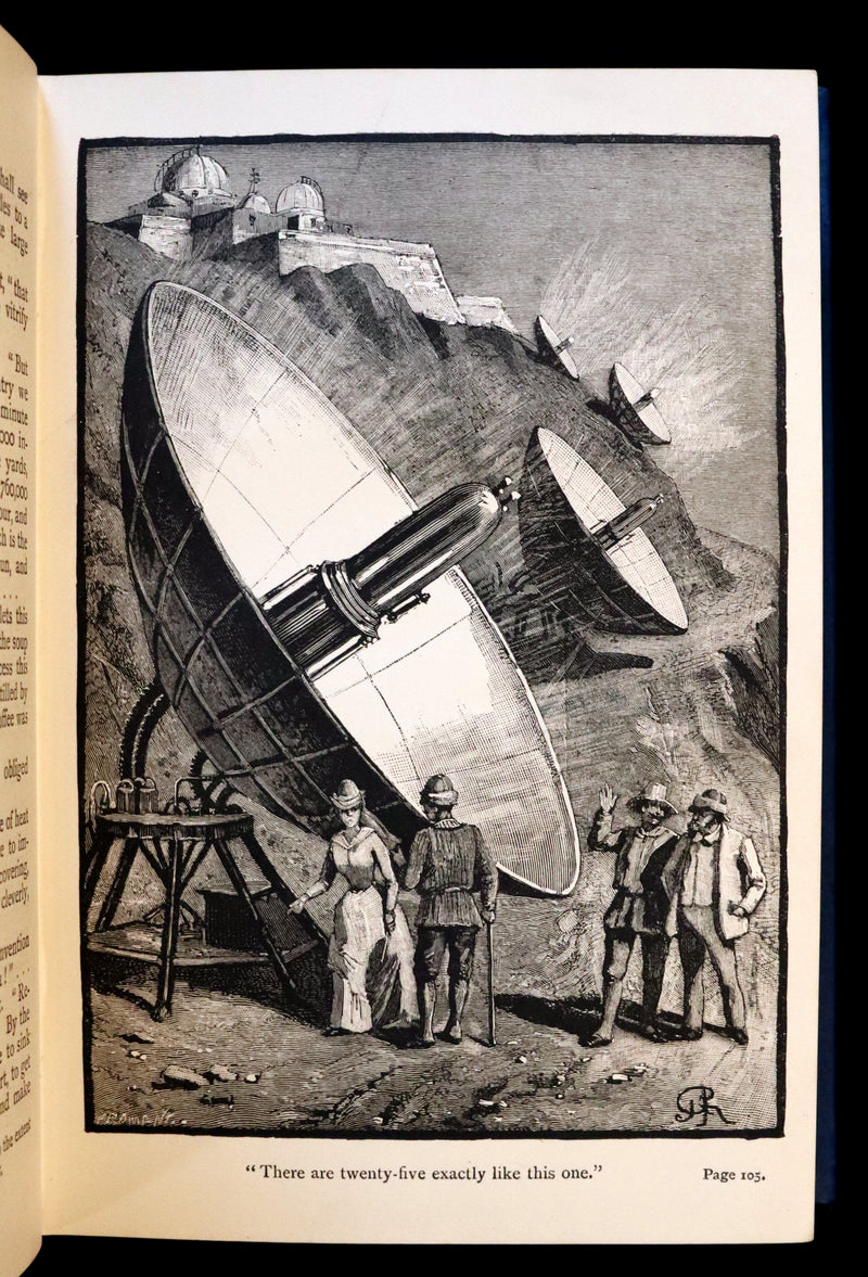 1894 Rare Book - The CONQUEST of the MOON by Andre Laurie, Jules Verne's collaborator.