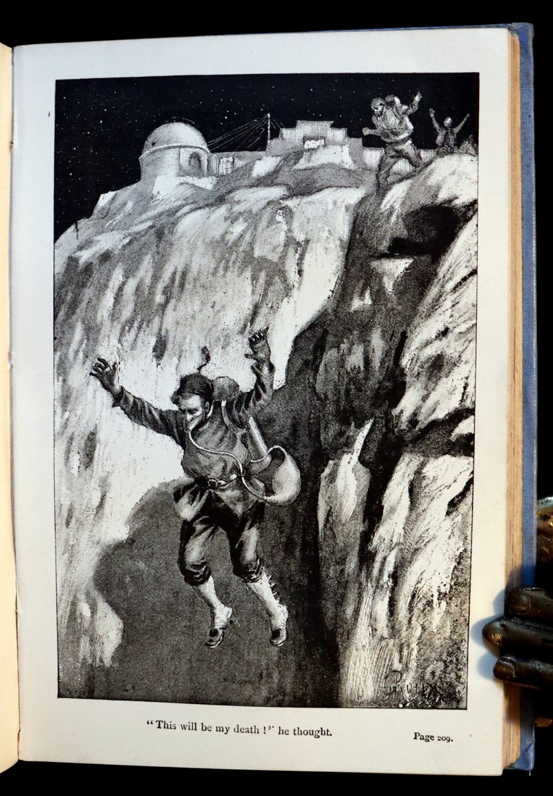 1894 Rare Book - The CONQUEST of the MOON by Andre Laurie, Jules Verne's collaborator.