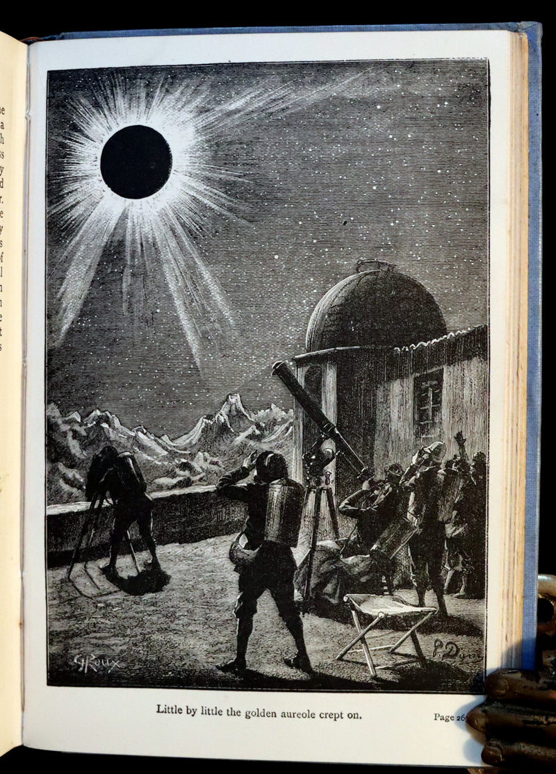 1894 Rare Book - The CONQUEST of the MOON by Andre Laurie, Jules Verne's collaborator.