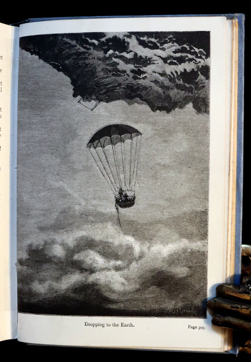 1894 Rare Book - The CONQUEST of the MOON by Andre Laurie, Jules Verne's collaborator.