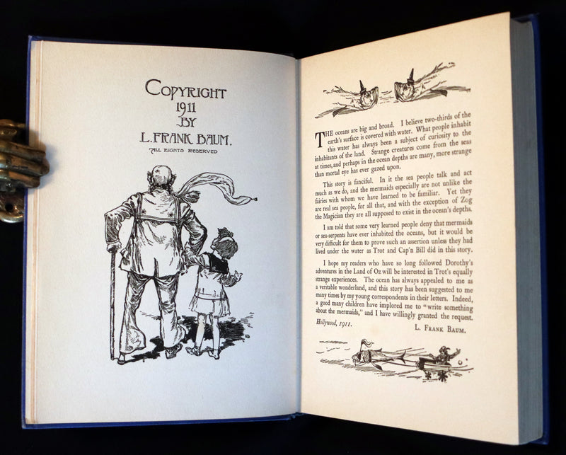 1937 Rare Oz Book - The SEA FAIRIES by L. Frank Baum, Illustrated by JNO R. Neill.
