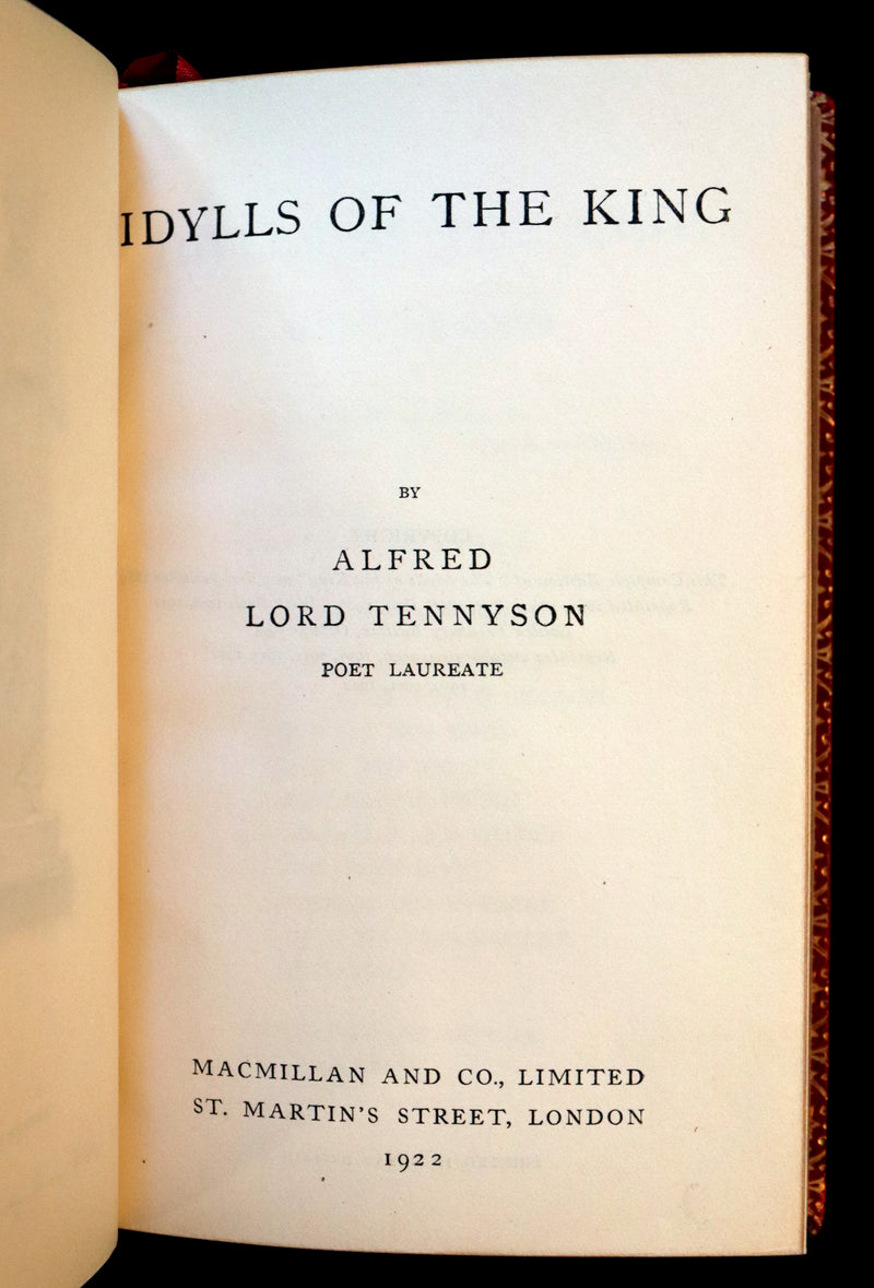 1922 Beautiful Bayntun Binding - Legend of King Arthur - The Holy Grail - Idylls of the King by Tennyson.