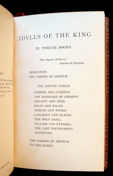 1922 Beautiful Bayntun Binding - Legend of King Arthur - The Holy Grail - Idylls of the King by Tennyson.