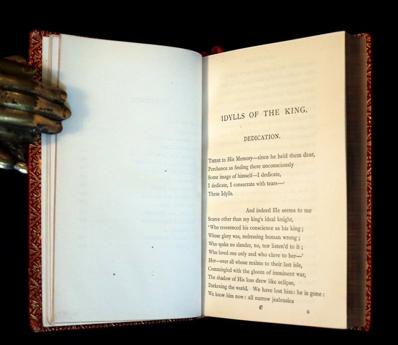 1922 Beautiful Bayntun Binding - Legend of King Arthur - The Holy Grail - Idylls of the King by Tennyson.