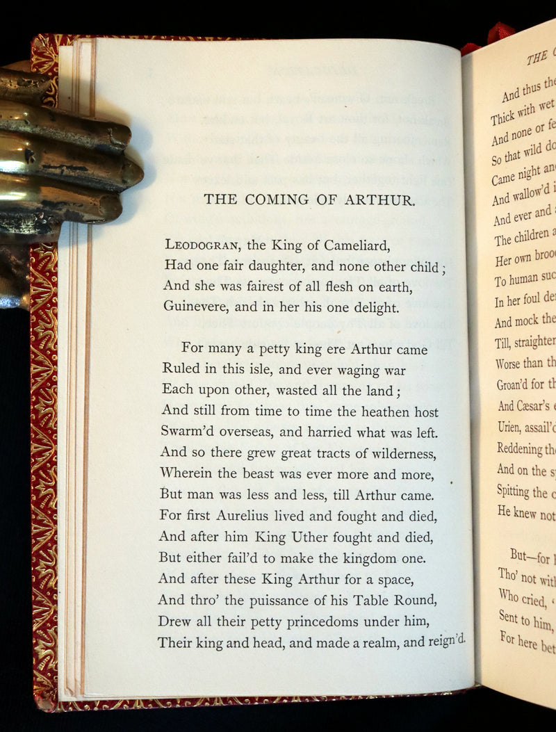 1922 Beautiful Bayntun Binding - Legend of King Arthur - The Holy Grail - Idylls of the King by Tennyson.