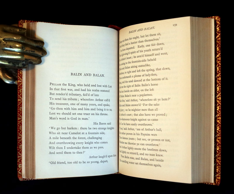 1922 Beautiful Bayntun Binding - Legend of King Arthur - The Holy Grail - Idylls of the King by Tennyson.