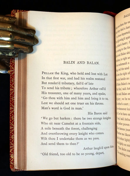 1922 Beautiful Bayntun Binding - Legend of King Arthur - The Holy Grail - Idylls of the King by Tennyson.