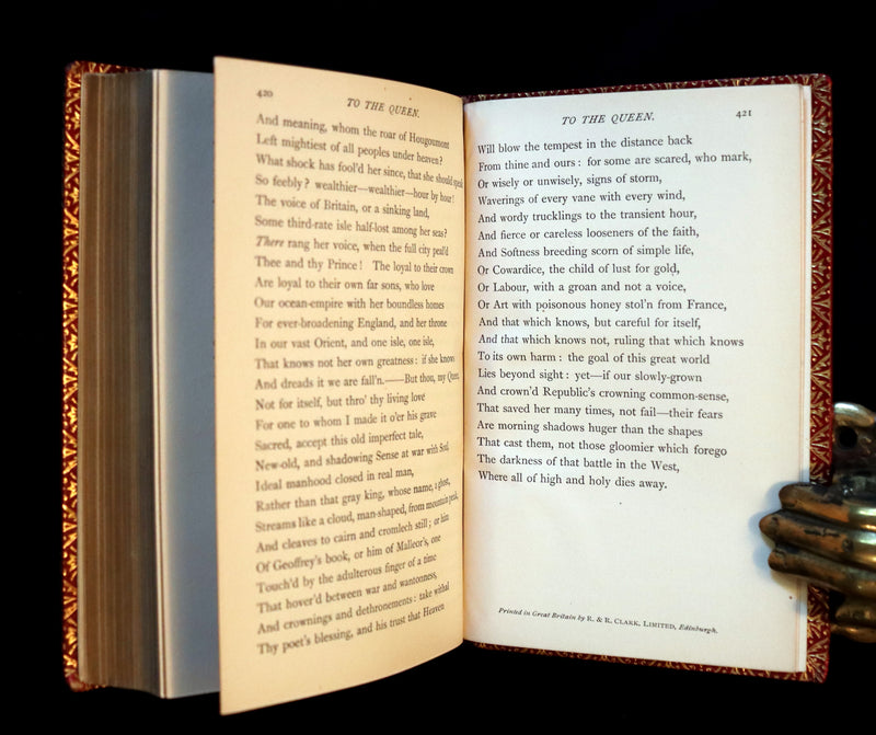 1922 Beautiful Bayntun Binding - Legend of King Arthur - The Holy Grail - Idylls of the King by Tennyson.