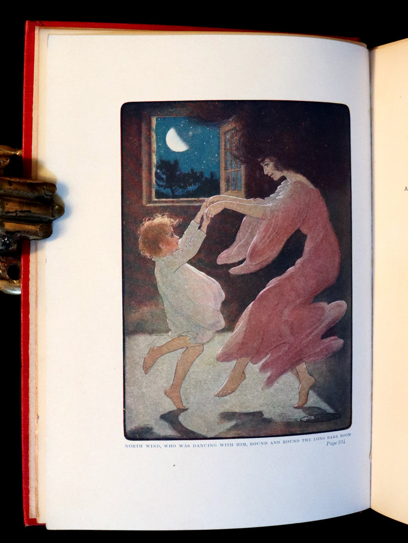 1909 Rare Book - AT THE BACK OF THE NORTH WIND. First Edition illustrated by Maria L. Kirk.