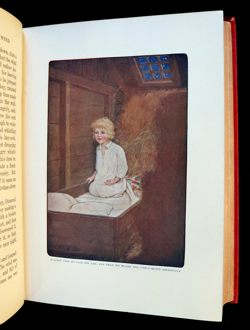 1909 Rare Book - AT THE BACK OF THE NORTH WIND. First Edition illustrated by Maria L. Kirk.