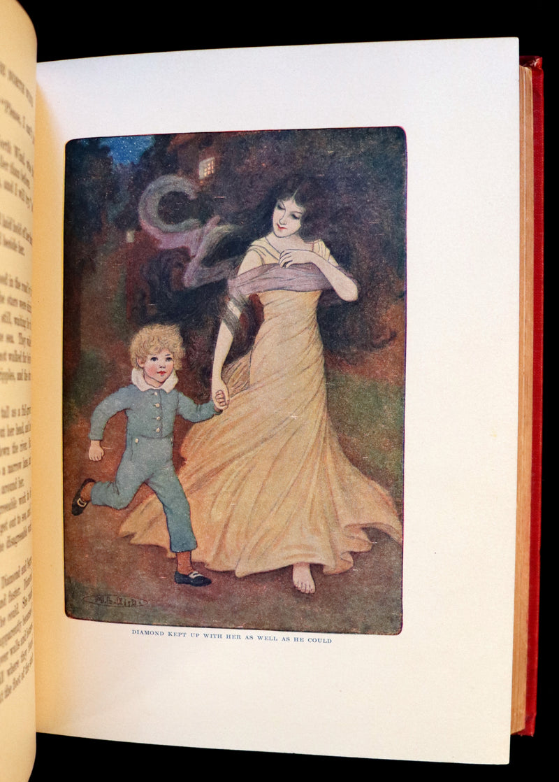 1909 Rare Book - AT THE BACK OF THE NORTH WIND. First Edition illustrated by Maria L. Kirk.