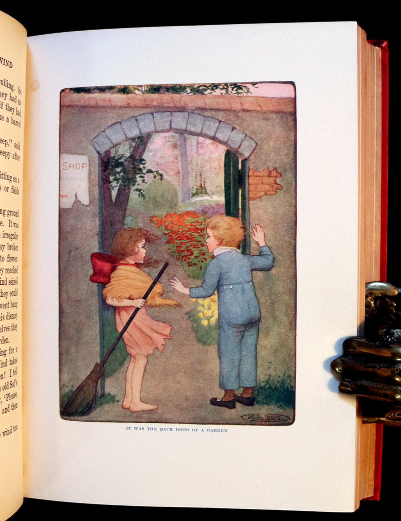 1909 Rare Book - AT THE BACK OF THE NORTH WIND. First Edition illustrated by Maria L. Kirk.