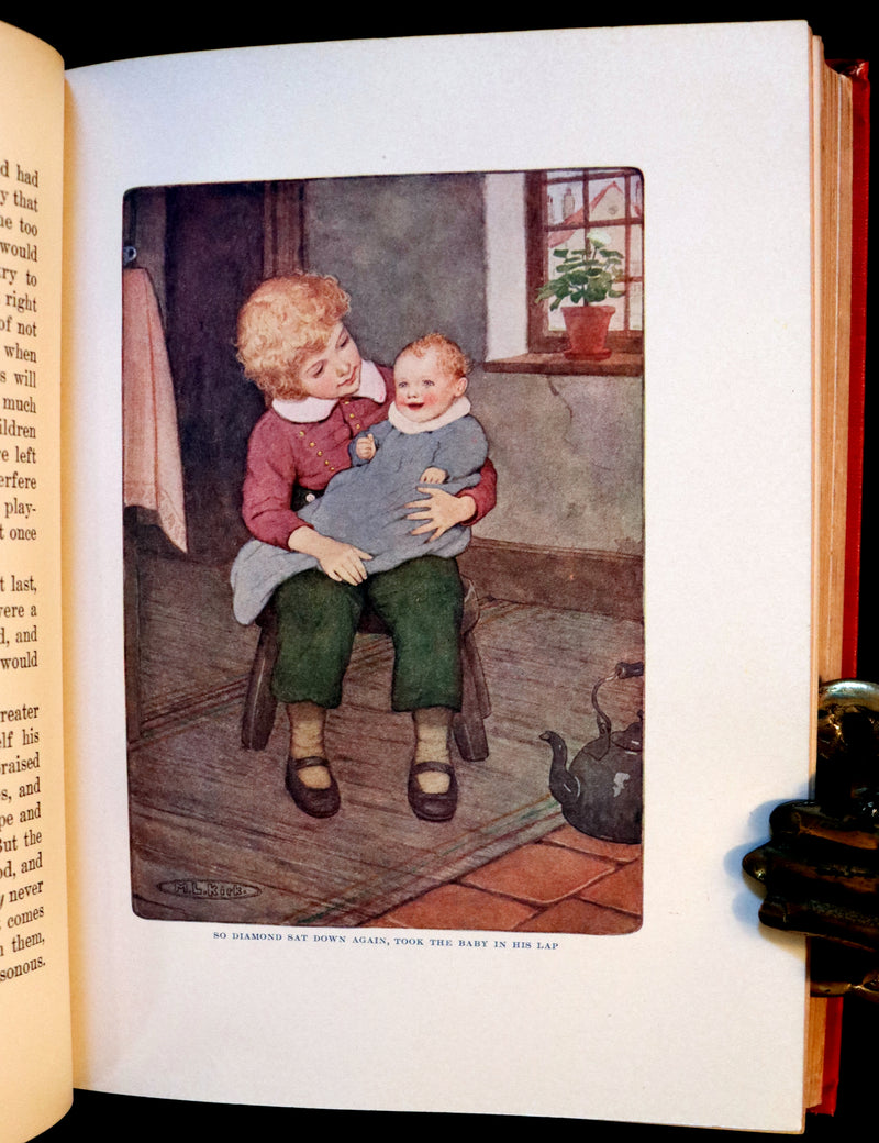 1909 Rare Book - AT THE BACK OF THE NORTH WIND. First Edition illustrated by Maria L. Kirk.