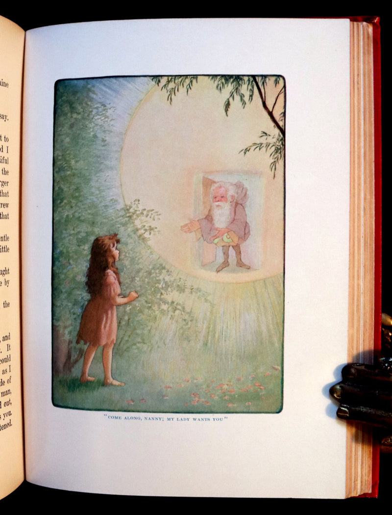 1909 Rare Book - AT THE BACK OF THE NORTH WIND. First Edition illustrated by Maria L. Kirk.