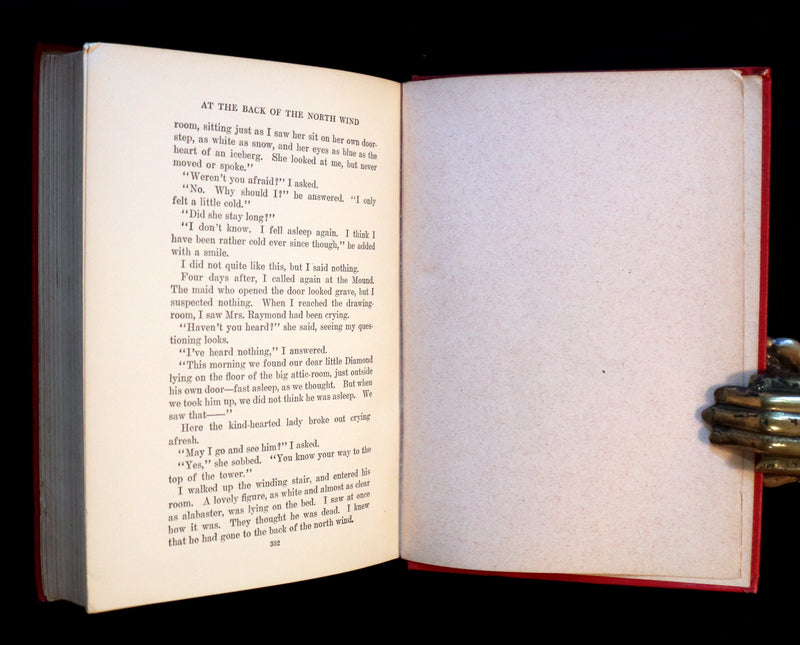 1909 Rare Book - AT THE BACK OF THE NORTH WIND. First Edition illustrated by Maria L. Kirk.