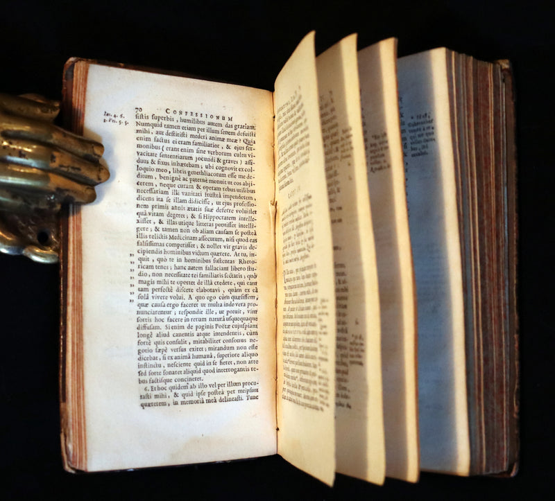 1687 Rare Latin Book - The Confessions of Saint Augustine of Hippo. Confessionum Libri XIII.