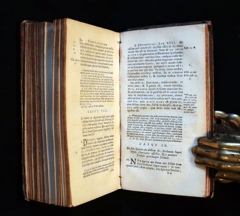 1687 Rare Latin Book - The Confessions of Saint Augustine of Hippo. Confessionum Libri XIII.