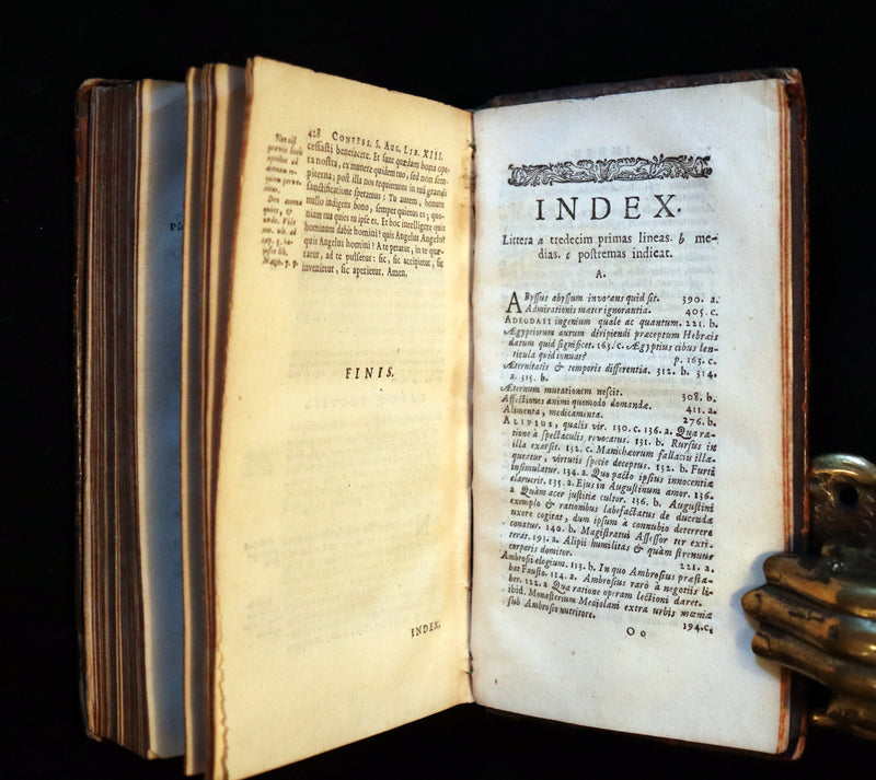 1687 Rare Latin Book - The Confessions of Saint Augustine of Hippo. Confessionum Libri XIII.