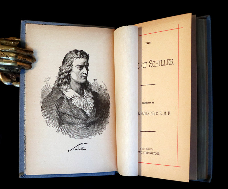 1890 Rare Victorian Book - The Poems of Johann Christoph Friedrich (von) SCHILLER. Illustrated.