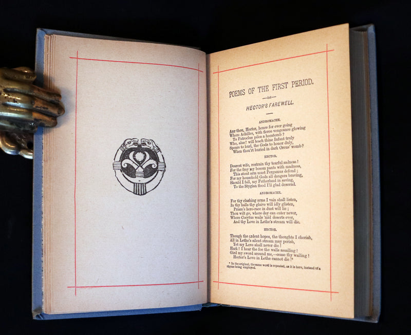 1890 Rare Victorian Book - The Poems of Johann Christoph Friedrich (von) SCHILLER. Illustrated.