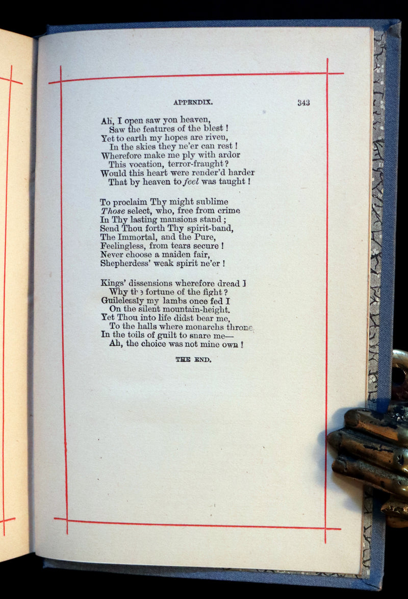 1890 Rare Victorian Book - The Poems of Johann Christoph Friedrich (von) SCHILLER. Illustrated.