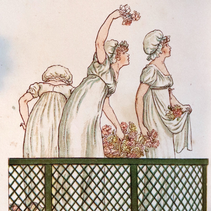 1884 Rare First Edition - LANGUAGE OF FLOWERS illustrated by Kate Greenaway in colours.