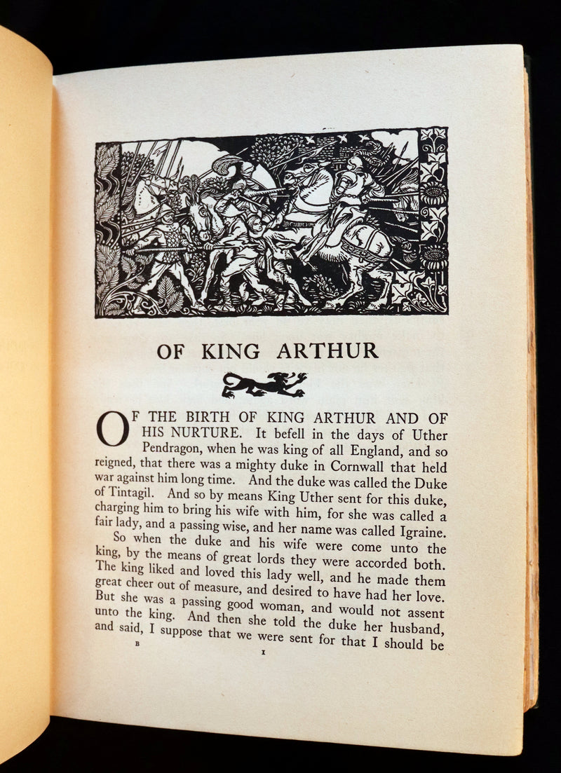 1917 Rare 1st Edition - ROMANCE of KING ARTHUR and His KNIGHTS of the Round Table illustrated by RACKHAM.