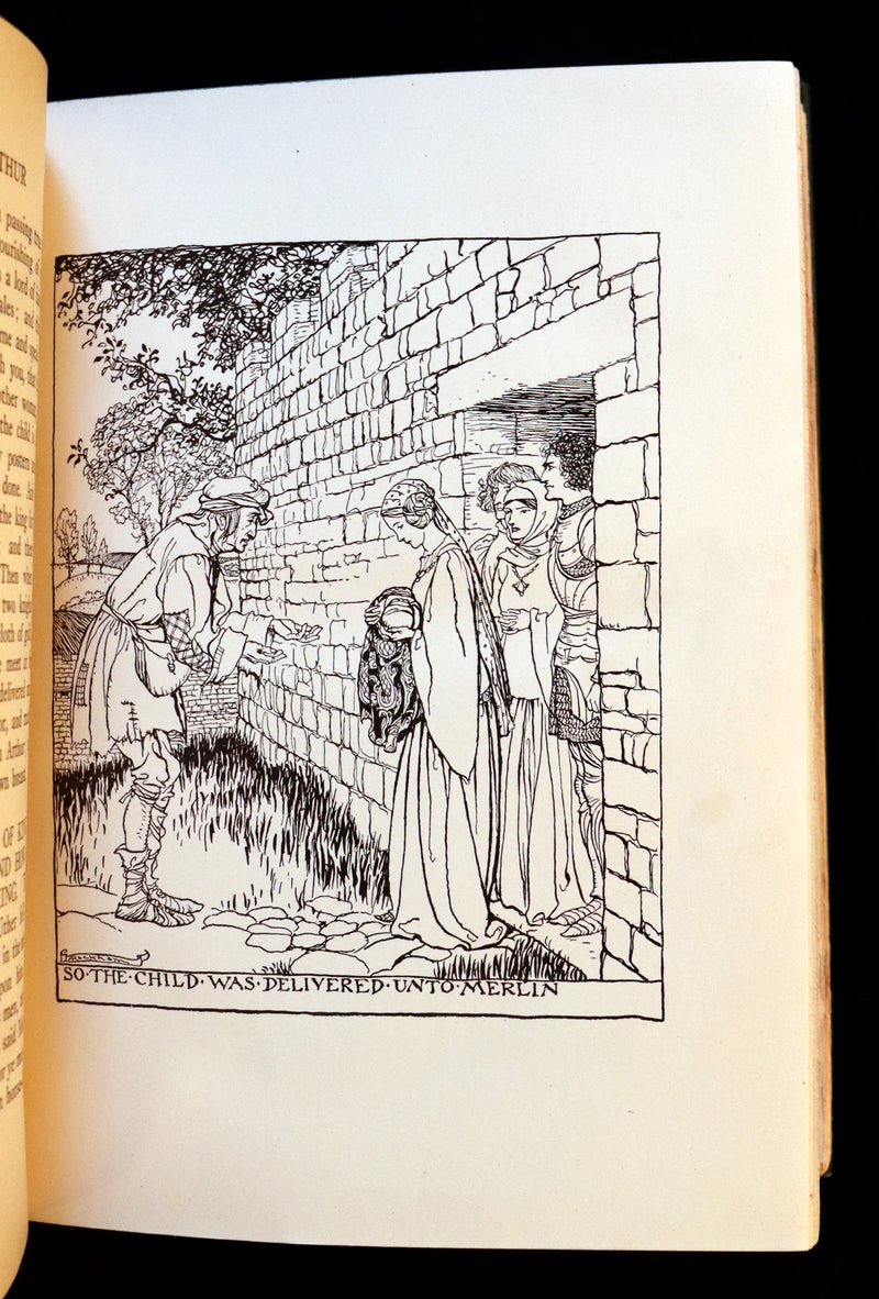 1917 Rare 1st Edition - ROMANCE of KING ARTHUR and His KNIGHTS of the Round Table illustrated by RACKHAM.