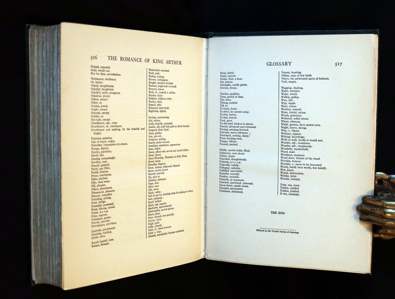 1917 Rare 1st Edition - ROMANCE of KING ARTHUR and His KNIGHTS of the Round Table illustrated by RACKHAM.