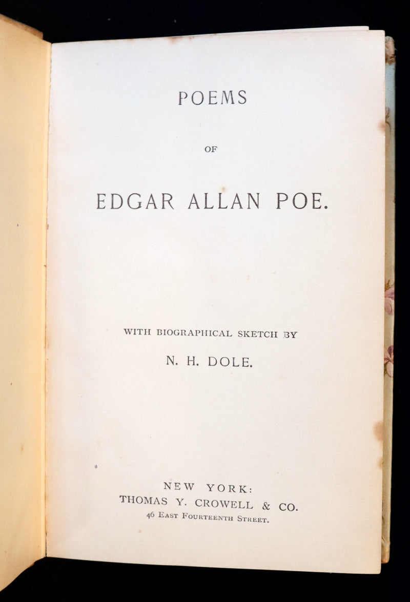 1892 Rare Victorian Book - Poems by Edgar Allan POE (The Raven, Lenore, Ulalume, ...).