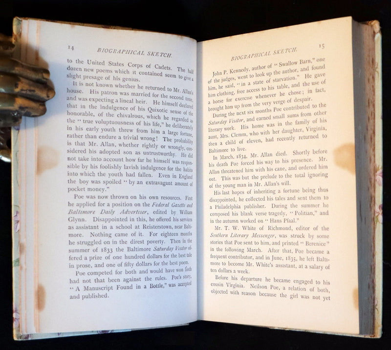 1892 Rare Victorian Book - Poems by Edgar Allan POE (The Raven, Lenore, Ulalume, ...).