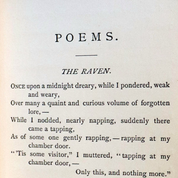 1892 Rare Victorian Book - Poems by Edgar Allan POE (The Raven, Lenore, Ulalume, ...).