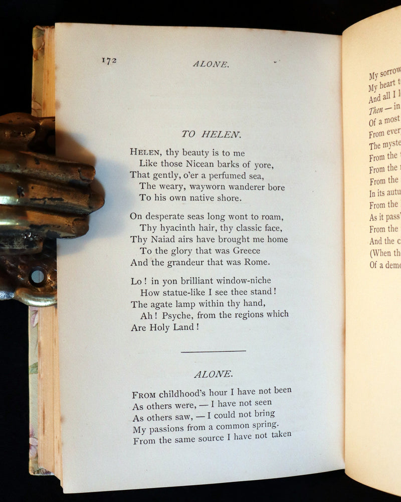 1892 Rare Victorian Book - Poems by Edgar Allan POE (The Raven, Lenore, Ulalume, ...).
