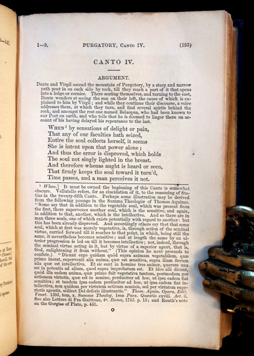 1860 Rare Book - The VISION, or HELL, PURGATORY, and PARADISE of Dante Alighieri.