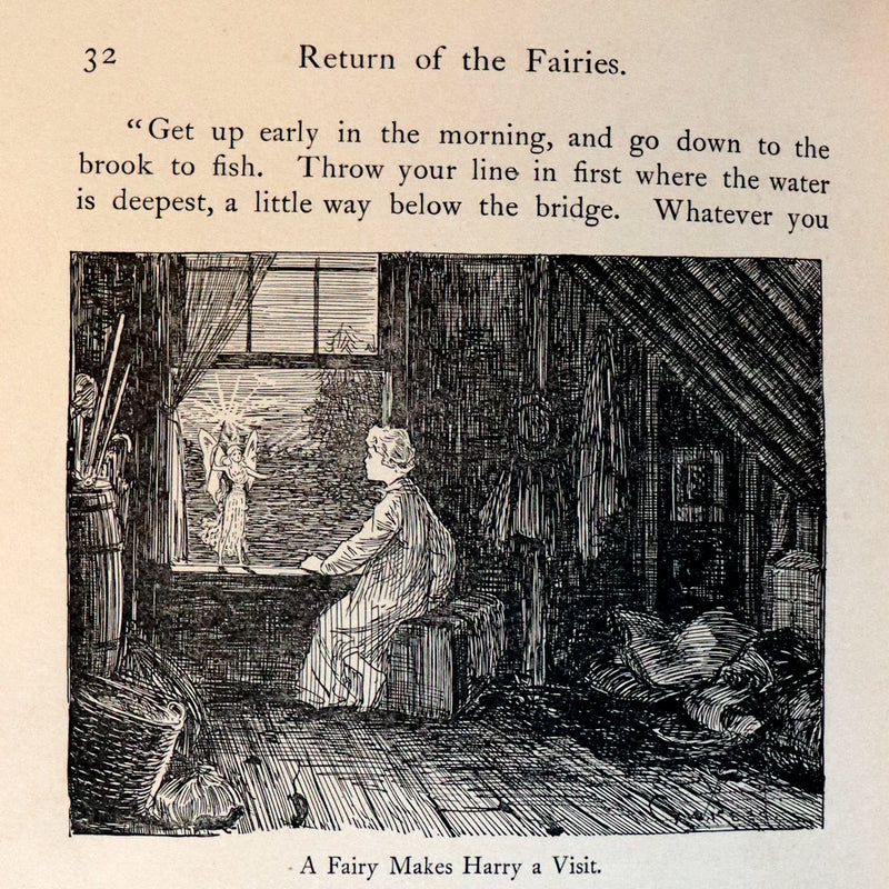 1890 Scarce First Edition Book - Return of the Fairies by Charles J. Bellamy Illustrated by Charles W. Reed.