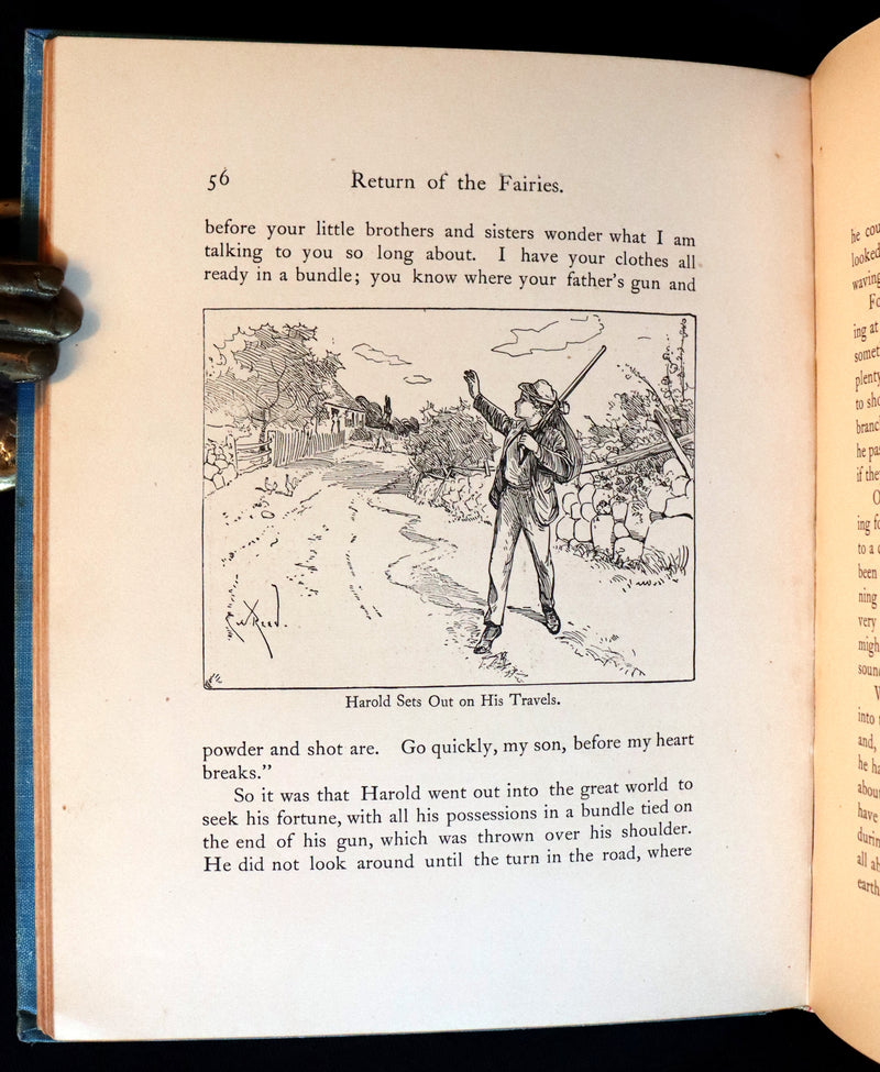 1890 Scarce First Edition Book - Return of the Fairies by Charles J. Bellamy Illustrated by Charles W. Reed.