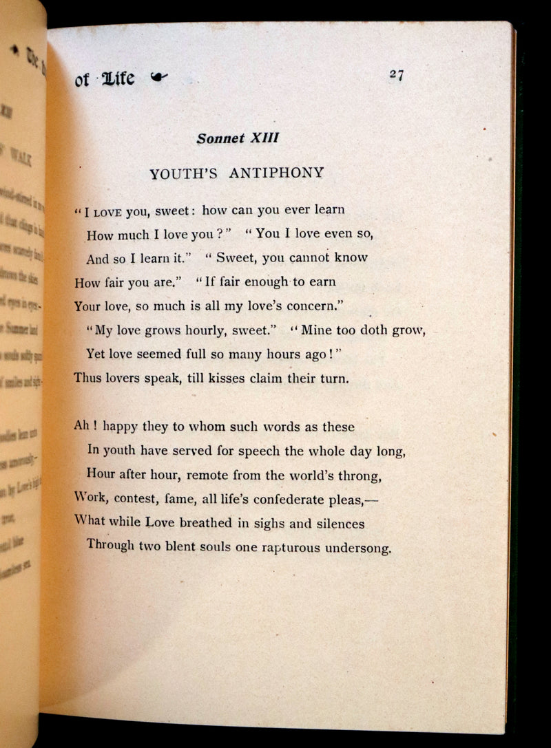 1899 Scarce Pre-Raphaelite Book set - Works of Dante Gabriel Rossetti - Siddal Edition with Bookcase.