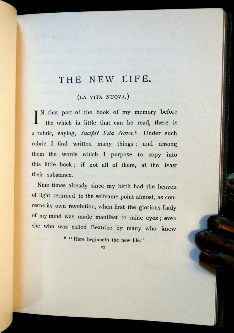 1899 Scarce Pre-Raphaelite Book set - Works of Dante Gabriel Rossetti - Siddal Edition with Bookcase.
