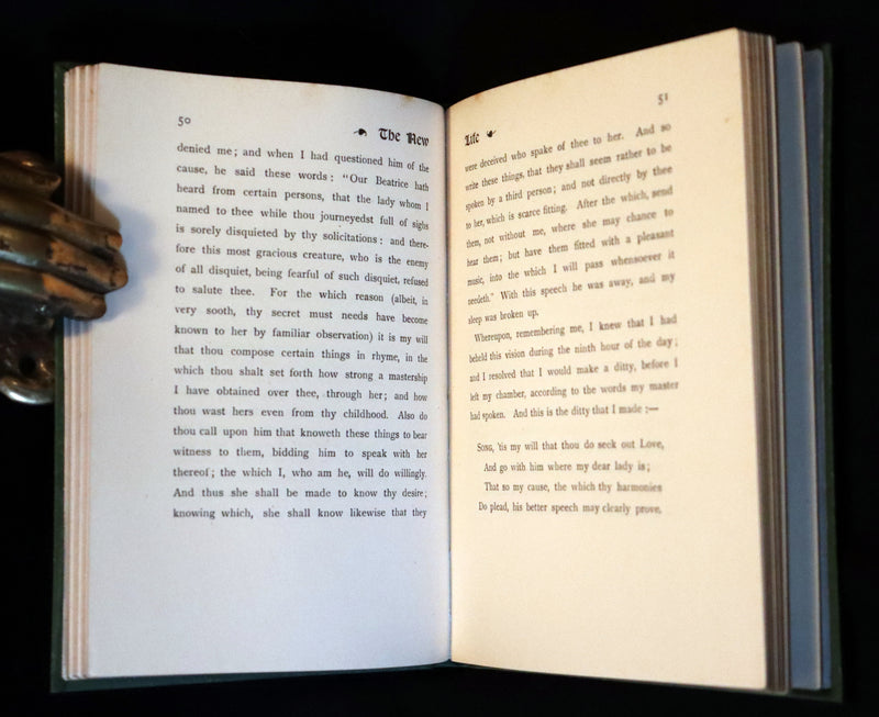 1899 Scarce Pre-Raphaelite Book set - Works of Dante Gabriel Rossetti - Siddal Edition with Bookcase.